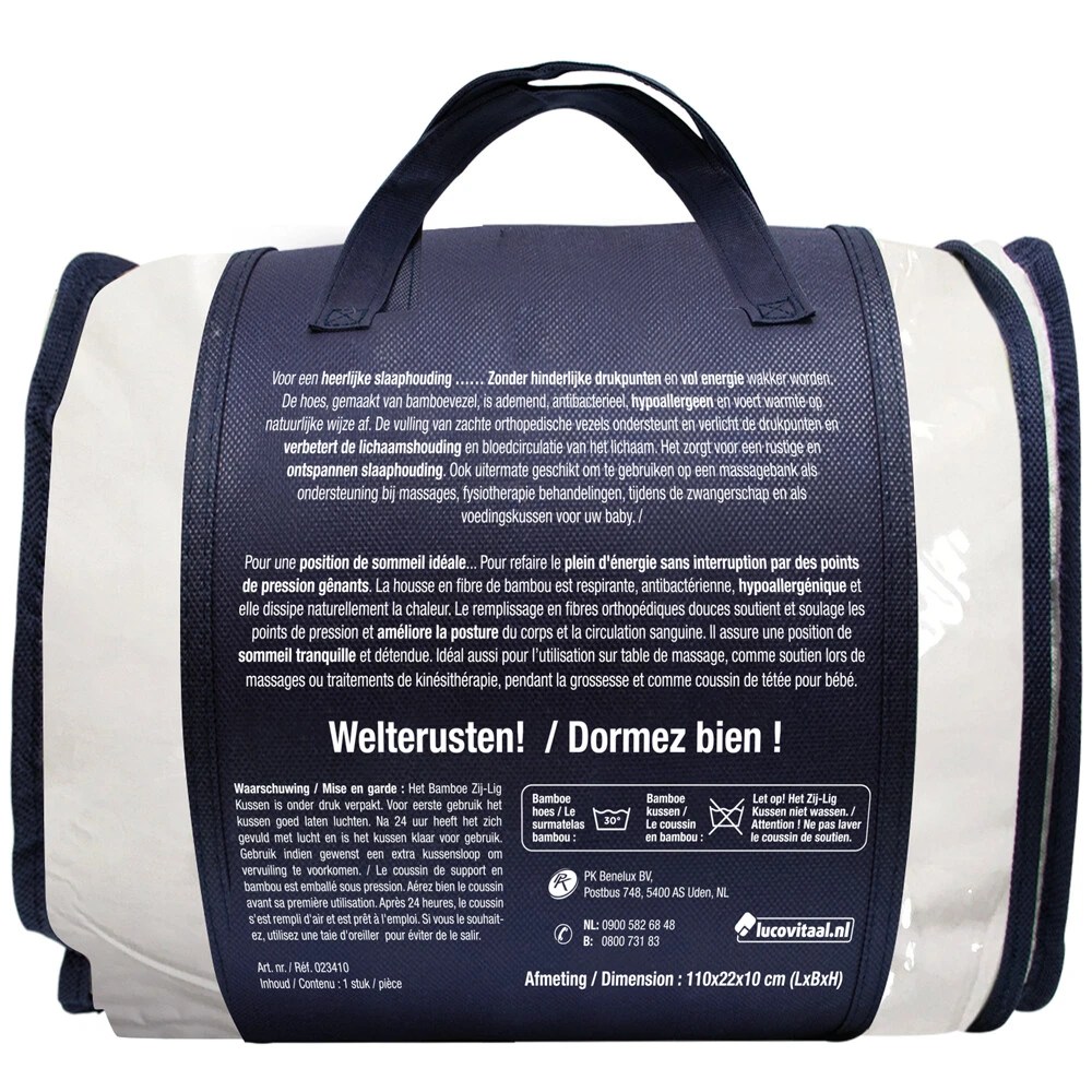 Lucovitaal Bamboe zijligkussen Lucovitaal Bamboe Zijligkussen -Gezondheidsproducten Winkel 996645 4